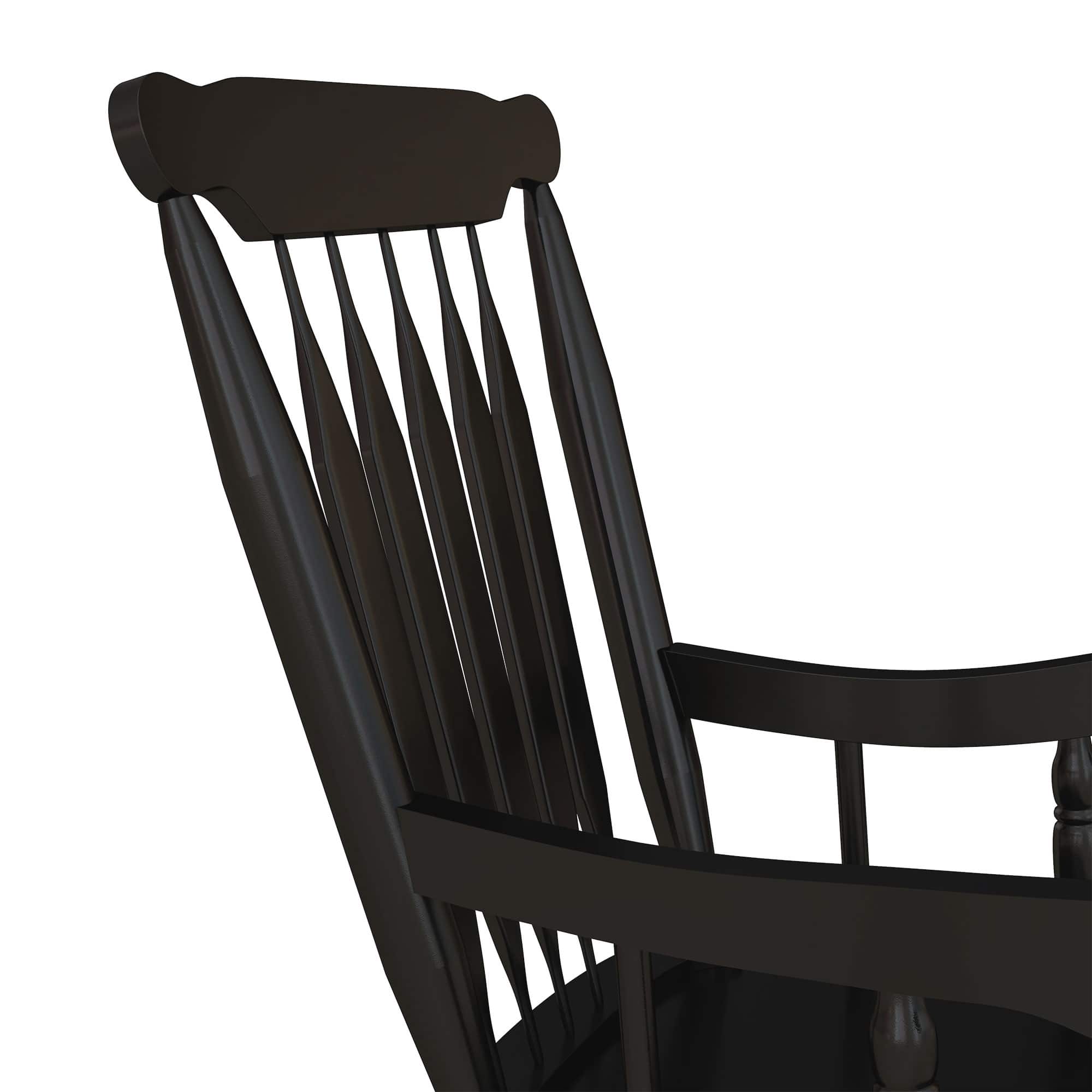 Outsunny Outdoor Wood Rocking Chairs Set of 2, 350 lbs. Porch Rockers
