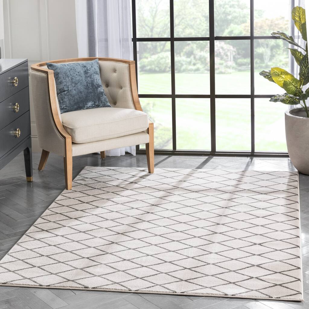 Well Woven Baldwin Aiden Trellis Modern Area Rug