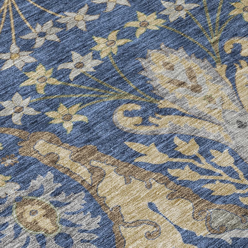 Machine Washable Indoor/ Outdoor Traditional Craftsman Chantille Rug