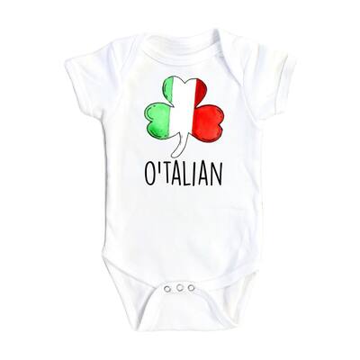 Irish Italian - Baby Boy Girl Clothes Infant Bodysuit Funny Cute Newborn