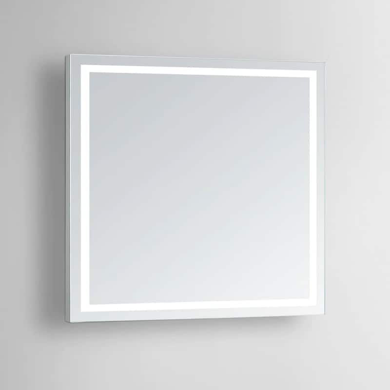 Modern Mirrors Aura Bathroom Mirror with LED Lights and Dimmer Switch - 40 x 40 in