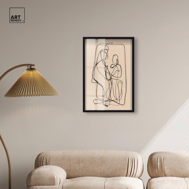Embrace of Lines II Shadowbox by Art Remedy