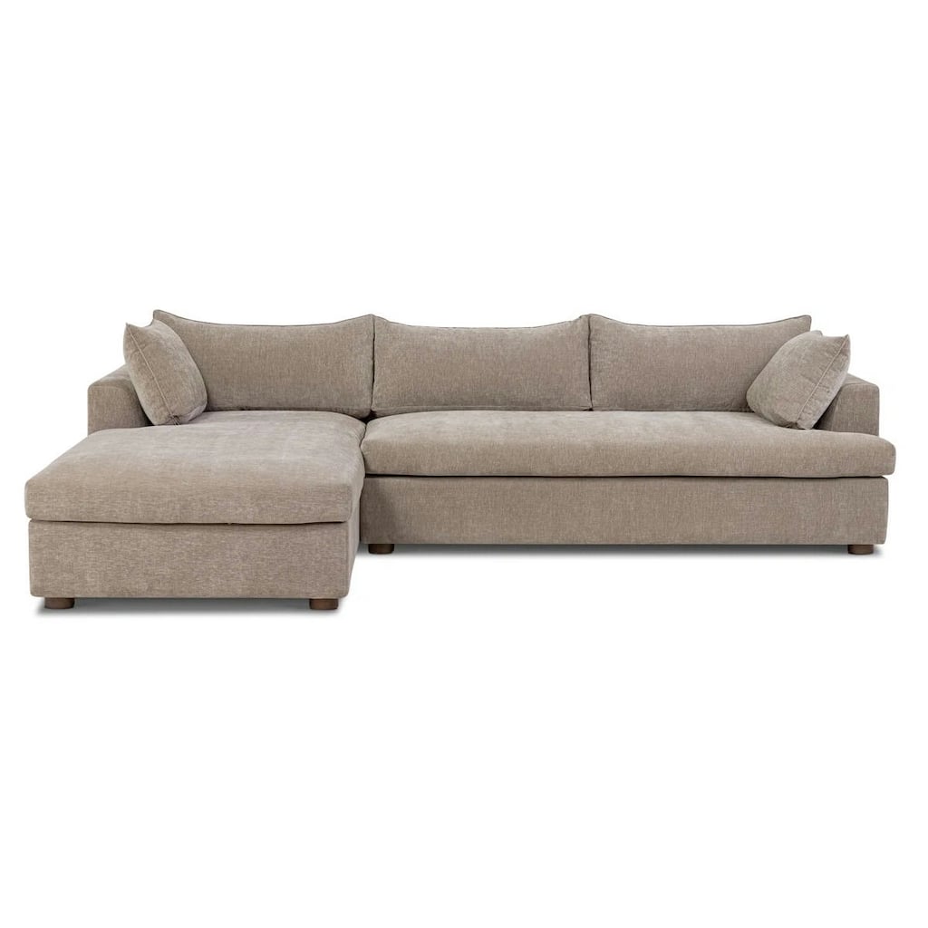 Poly & Bark Milo Sectional with Storage in Taupe Brown