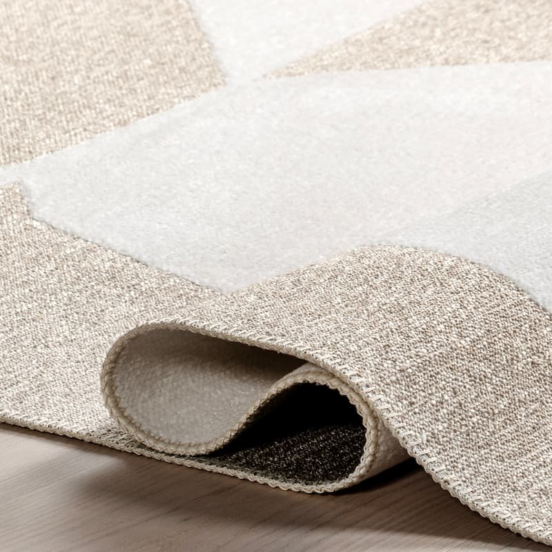 Nuloom Nura SuperiorWash Abstract Reversible Machine Washable Fringe Area Rug