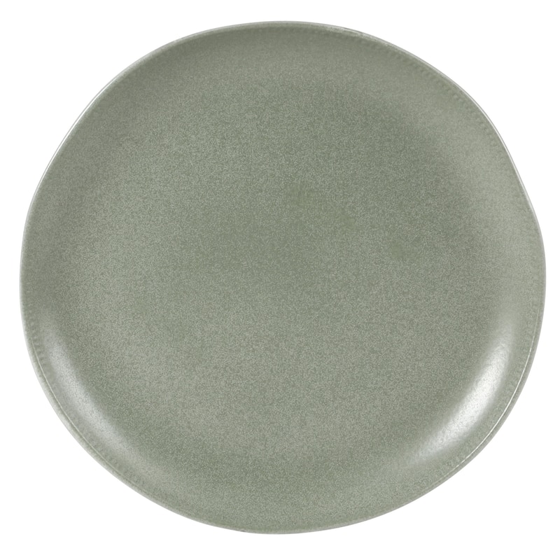 Gibson Elite Menlo Park 16-Piece Pottery Clay Stoneware Dinnerware Set - Reactive Glaze, Embossed, Service for 4