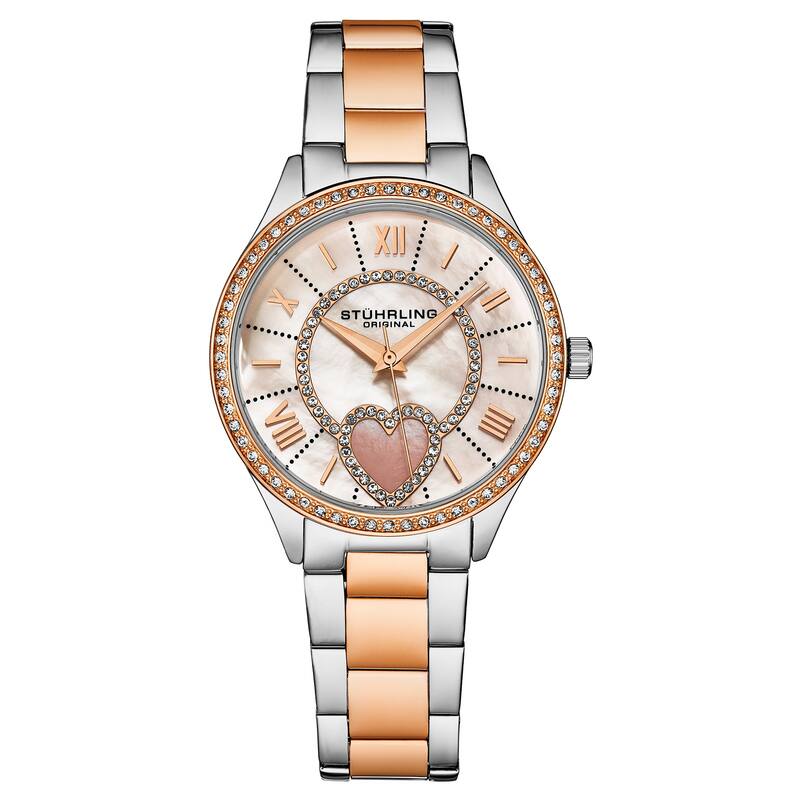 Stuhrling Original Saylor 38mm Mother of Pearl Quartz 4019 Classic - Silver2