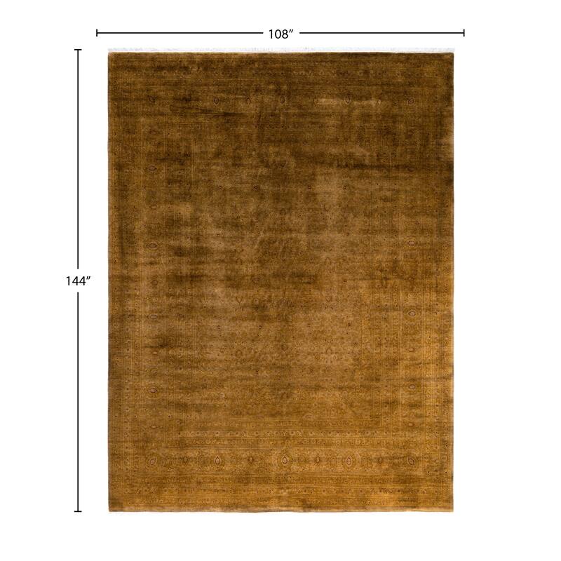 Overdyed One-of-a-Kind Hand-Knotted Area Rug - Gold - 9' 0" x 12' 0"