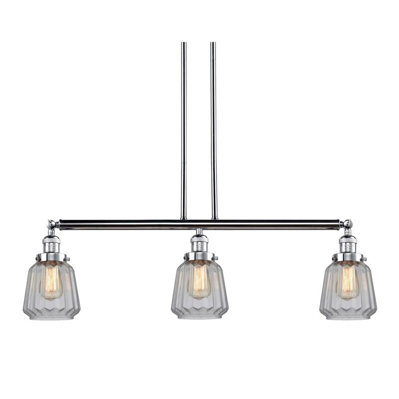 Innovations Lighting Chatham 3 Light 39" Wide Linear Chandelier - Polished Chrome / Clear