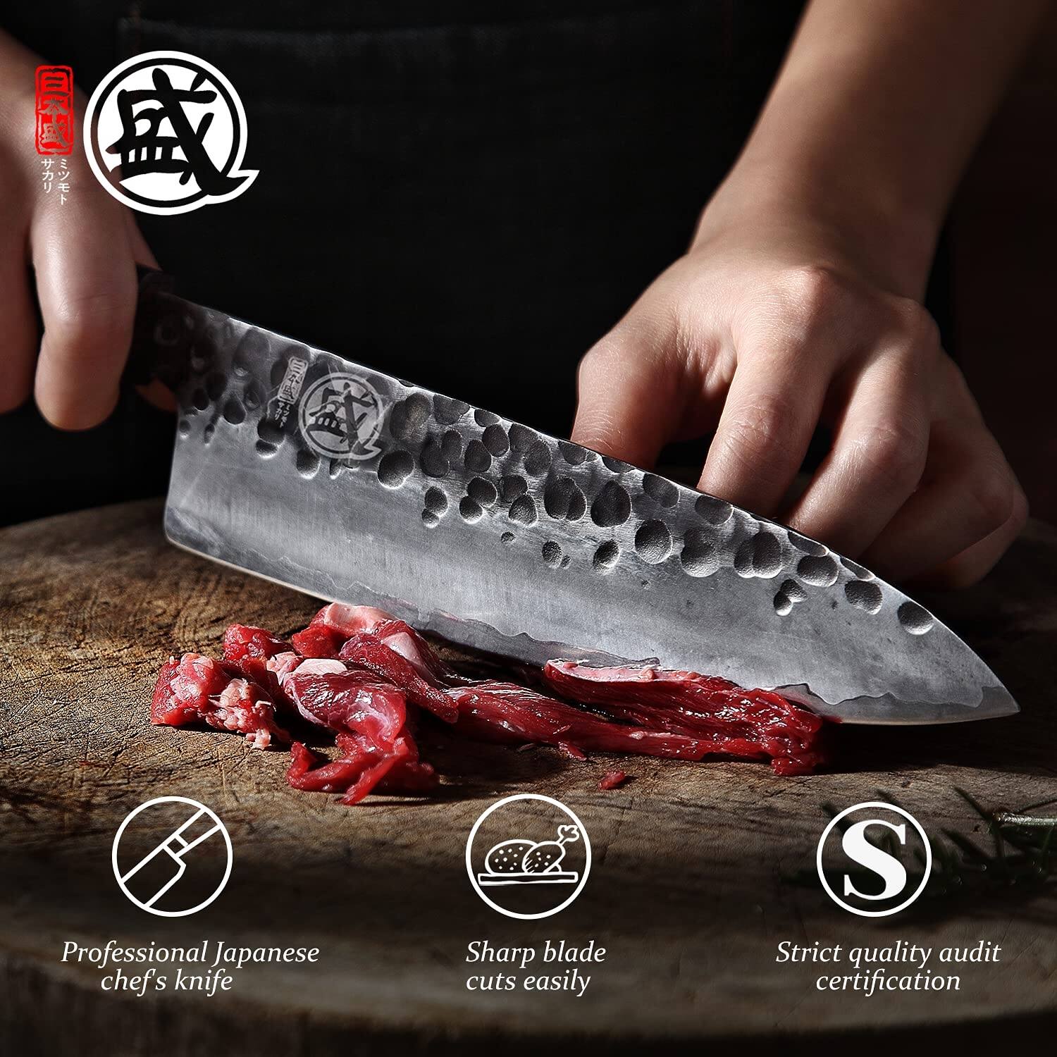 8 inch Japanese Gyuto Chef Knife, Professional Hand Forged
