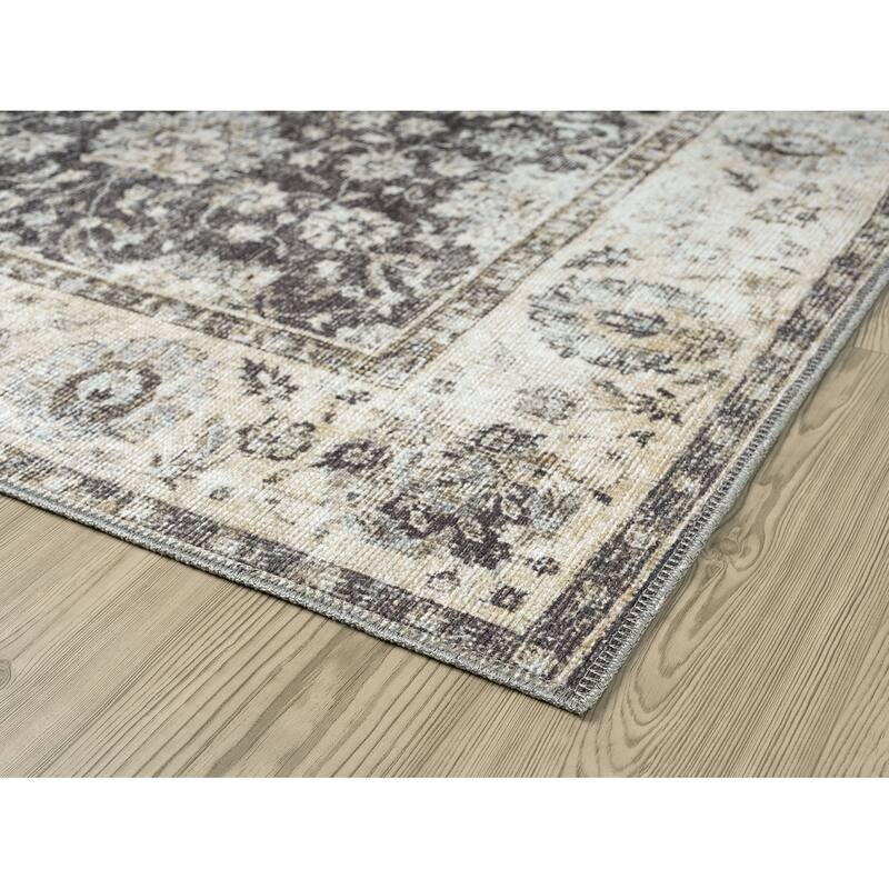 Legacy Cairo Traditional Bordered Washable Area Rug