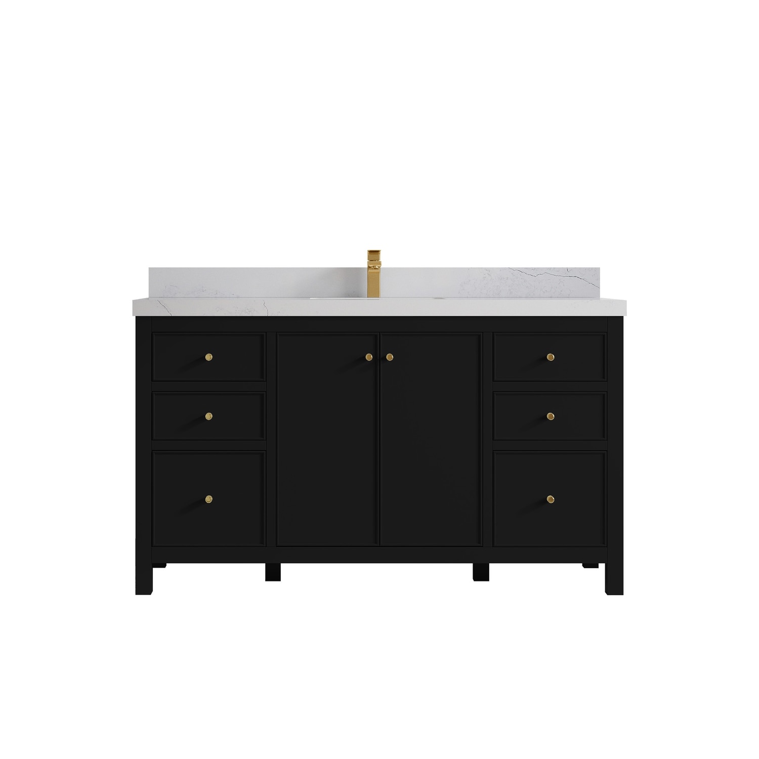 Willow Collections 60 in. W x 22 in. D Chicago Single Bowl Sink Bathroom Vanity with Countertop