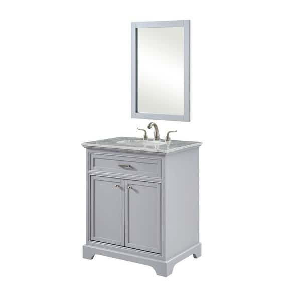 slide 2 of 10, Elegant Lighting VF15030WH Americana 30" Free Standing Single Basin Light Grey - Painted