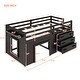 preview thumbnail 9 of 58, Vintage Clean Design Twin Size Loft Bed with Cabinet and Shelf,Versatility Galore and Solid Wood Construction