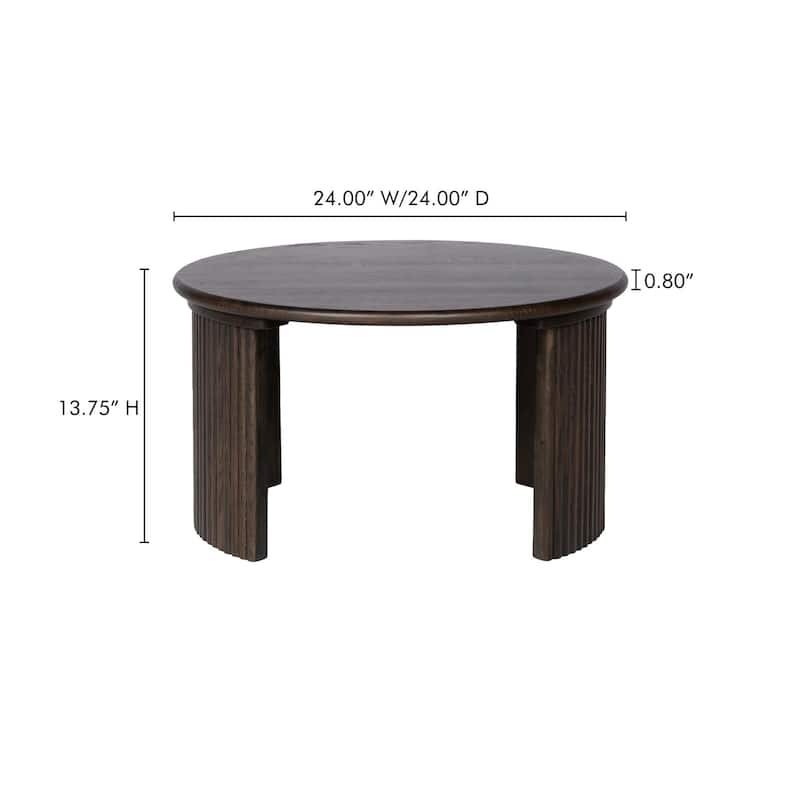 NADAAL STUDIOS Pence, Small Oval Coffee Table, Dark Brown