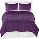 preview thumbnail 42 of 53, Bare Home Microfiber Comforter, Sheet Set, and Bed Skirt Plum/White/White - Twin