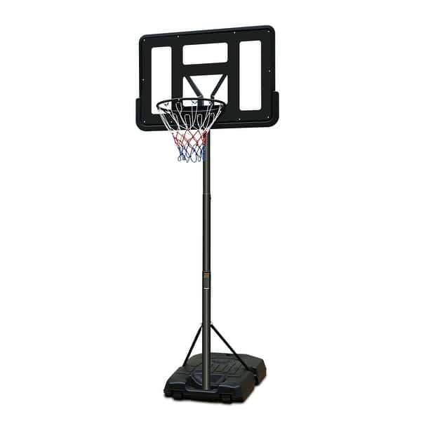 slide 2 of 7, Basketball Hoop Portable Basketball Goal System 6.5-10ft Adjustable 44in Backboard for Indoor Outdoor Black - 7'9" x 9'9" 7'9" x 9'9"