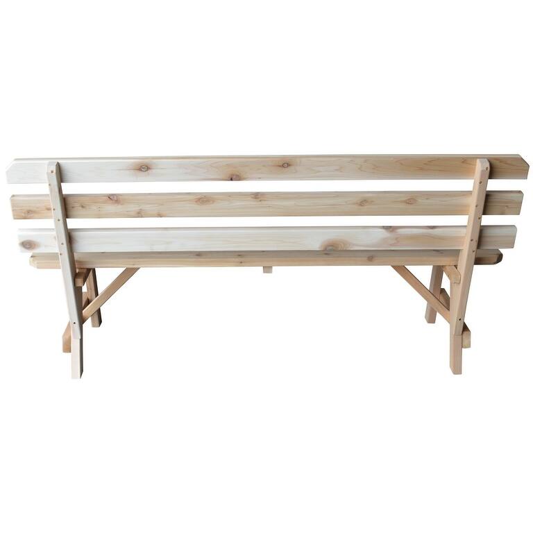 Cedar 6' Traditional Backed Bench