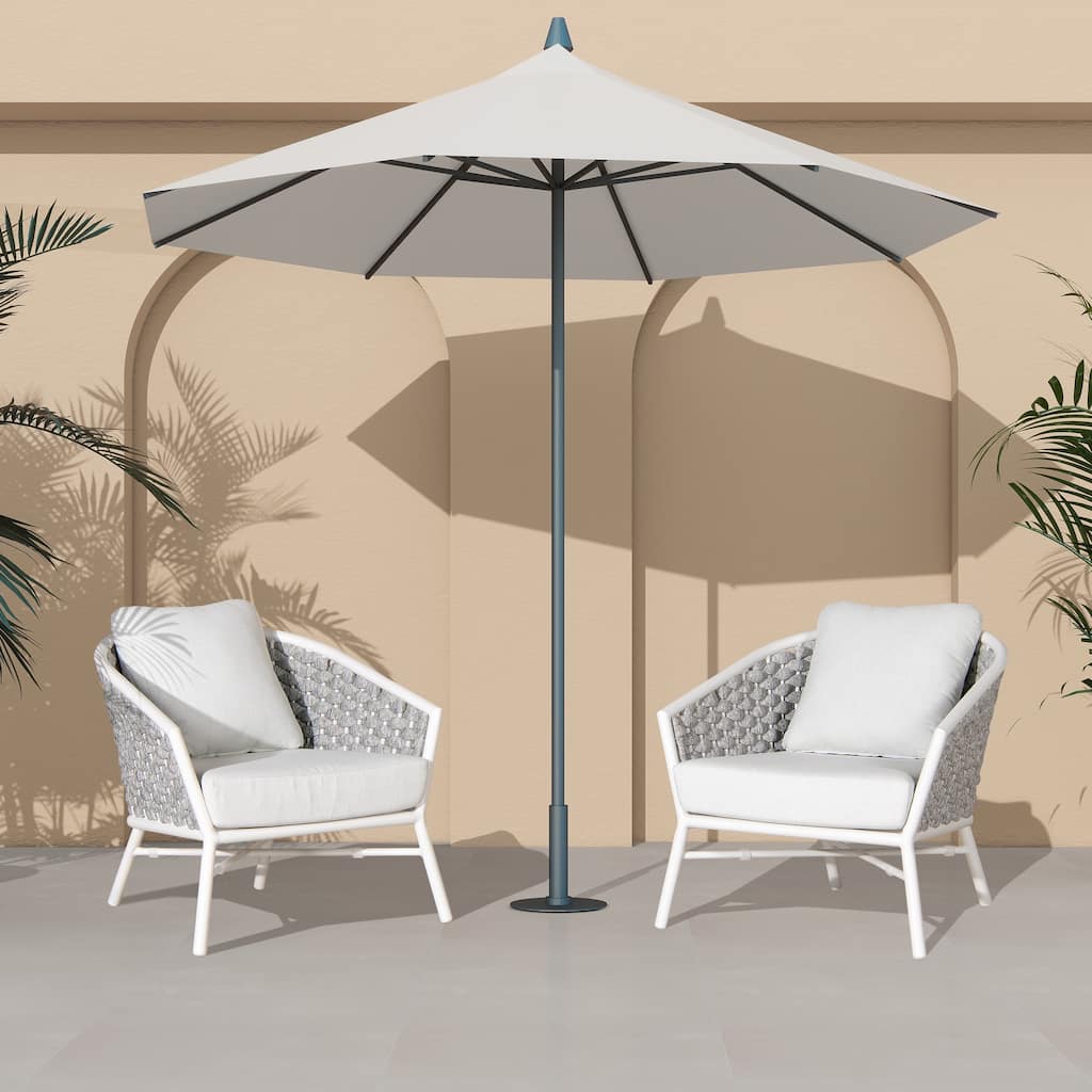 Rowan 30.5" Rope Woven Outdoor Patio Armchair (Set of 2) with Cushions