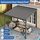 preview thumbnail 48 of 47, Domi Lean to Gazebo, Outdoor Hardtop Wall Mounted Gazebo with Sloping Galvanized Steel Roof