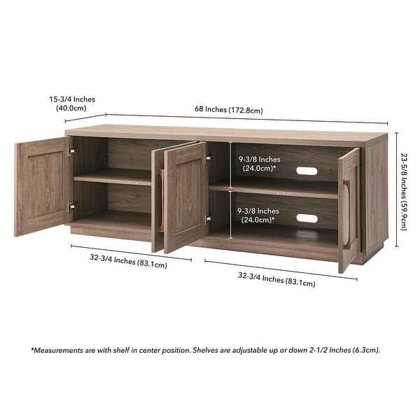 dimension image slide 5 of 7, Tillman Rectangular TV Stand for TV's up to 75"