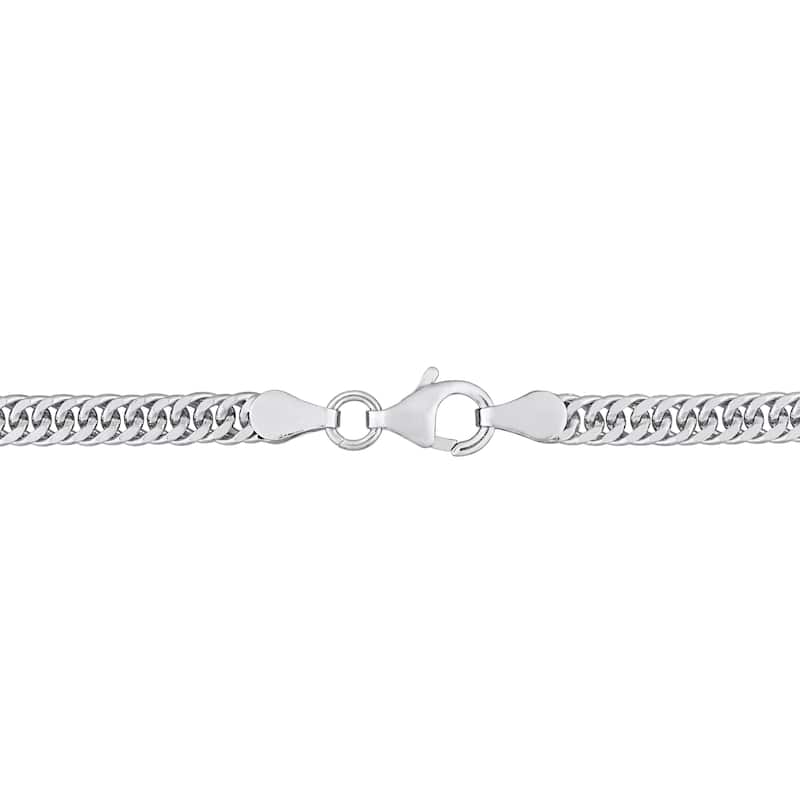 Miadora Sterling Silver Double Fancy Curb Link Necklace