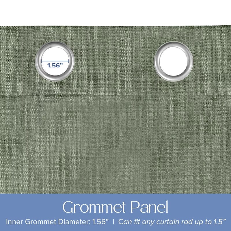 Textured Grid 100% Blackout Grommet Curtain Pair(2 Panels)