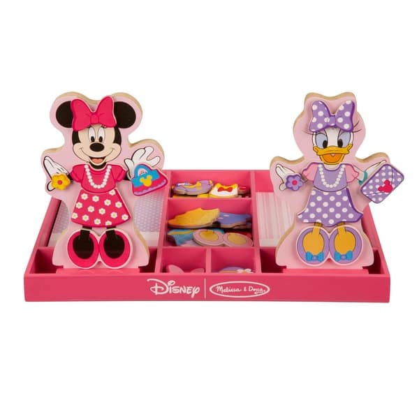 slide 2 of 7, Melissa & Doug Disney Minnie & Daisy Deluxe Wooden Magnetic Dress-Up Play Set Multi - Kids
