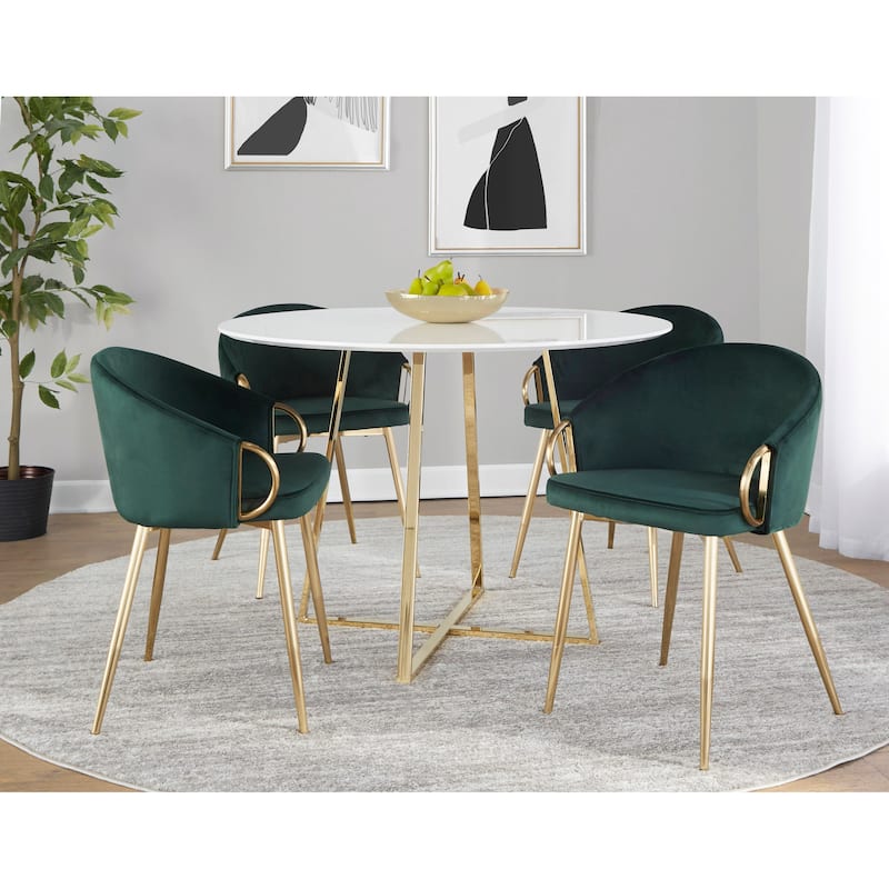 Silver Orchid Battista Upholstered Chair - Set of 2