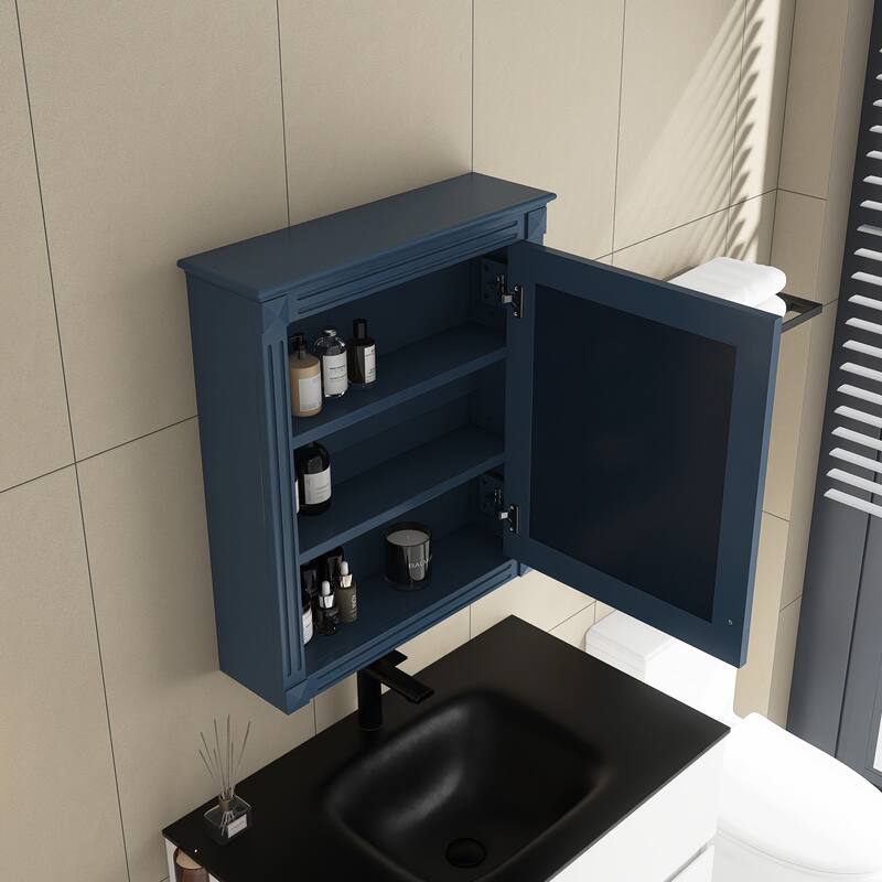 24'' x 27'' Wall Mounted Medicine Cabinet with Height Adjustable Shelf