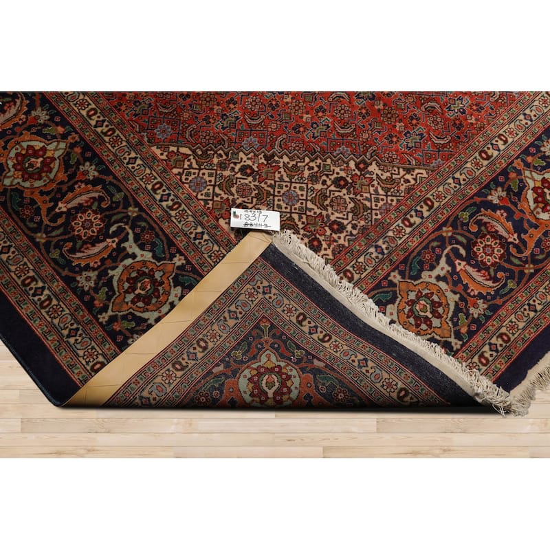 Hand Knotted 300 KPSI Tabriz Navy Wool Traditional Oriental Area Rug - 9' 9'' x 13'