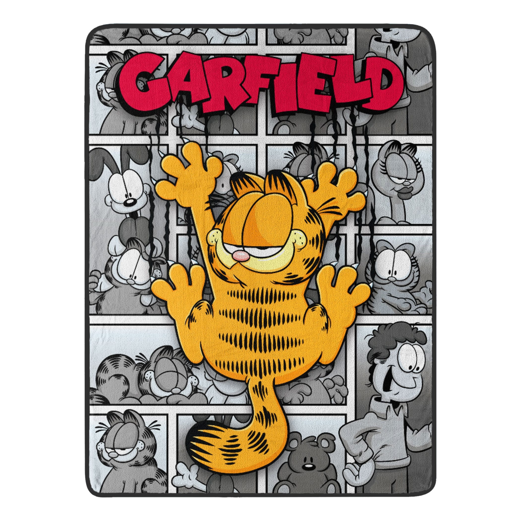 Garfield Cat Scratch Smile Micro Raschel Throw