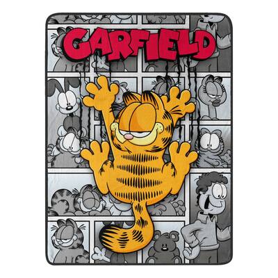 Garfield Cat Scratch Smile Micro Raschel Throw
