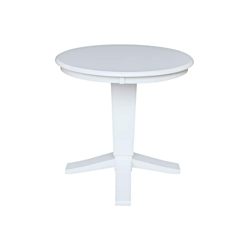 30 in Solid Wood Round Top Pedestal Dining Table