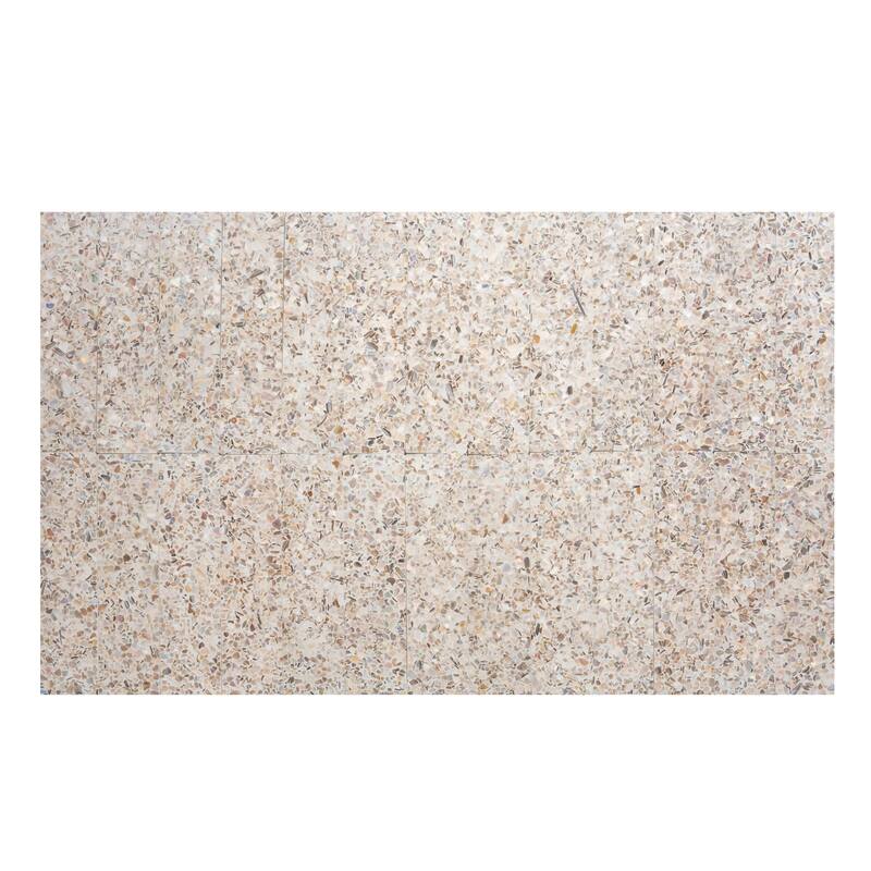 Amalfi 3x12 in. Glossy Shell, Terrazzo Elongated Subway Wall and Floor Tile (5 sq ft/case, 20-Pack)