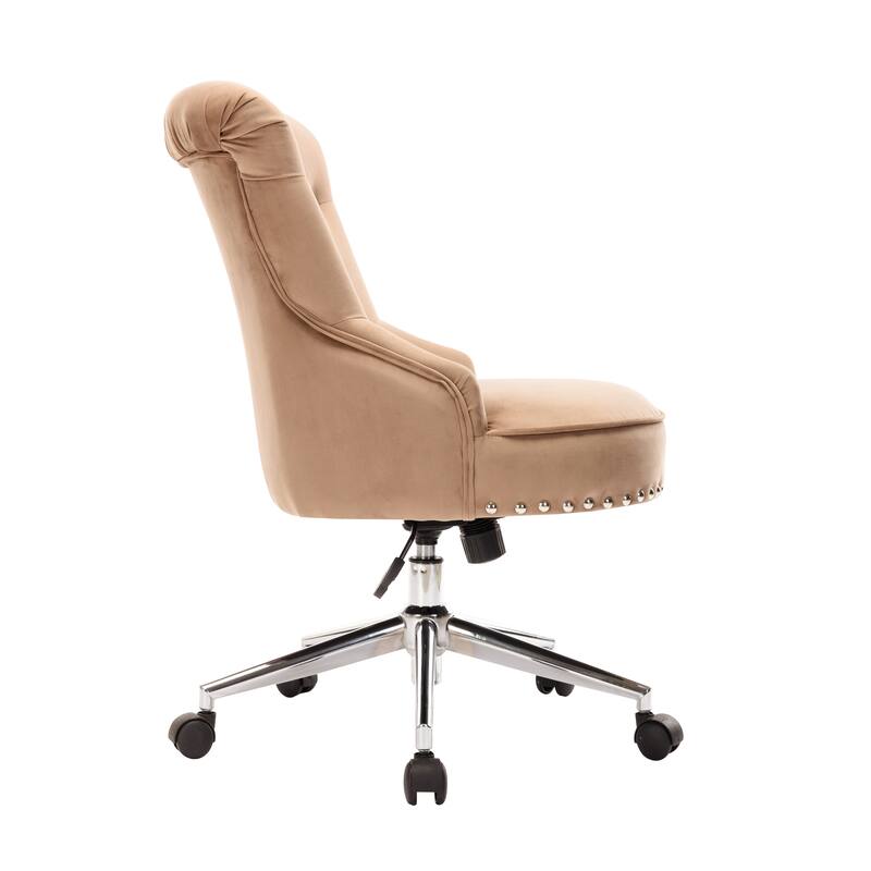 Porthos Home Jaron Office Chair - Tufted Wingback & Velvet Upholstery