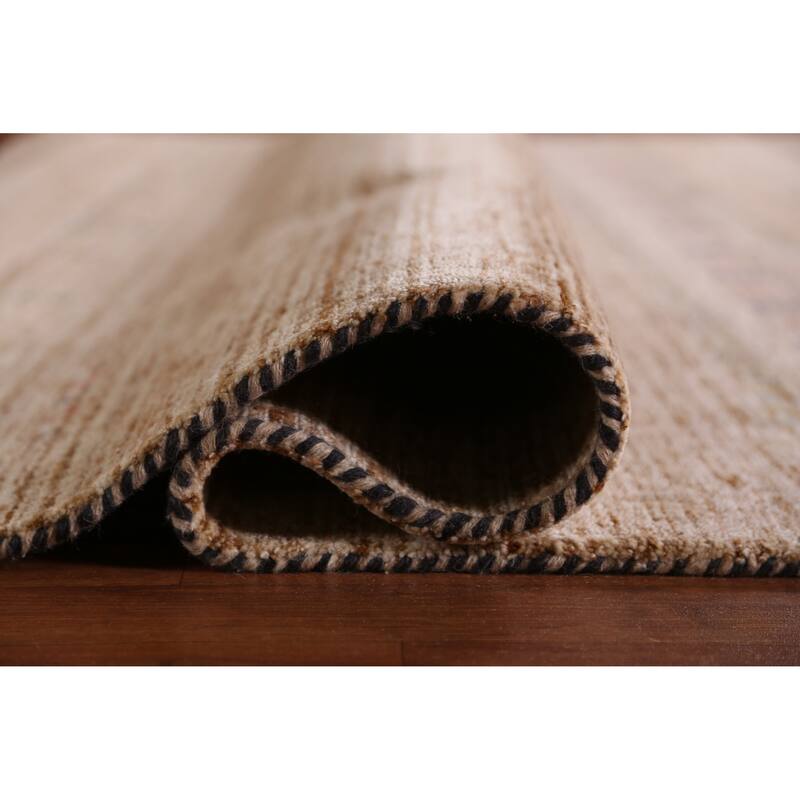 Hand Knotted Oriental 100% Wool Carpet Tribal Tribal Brown Gabbeh Area Rug - 9' 5'' X 8' 0''