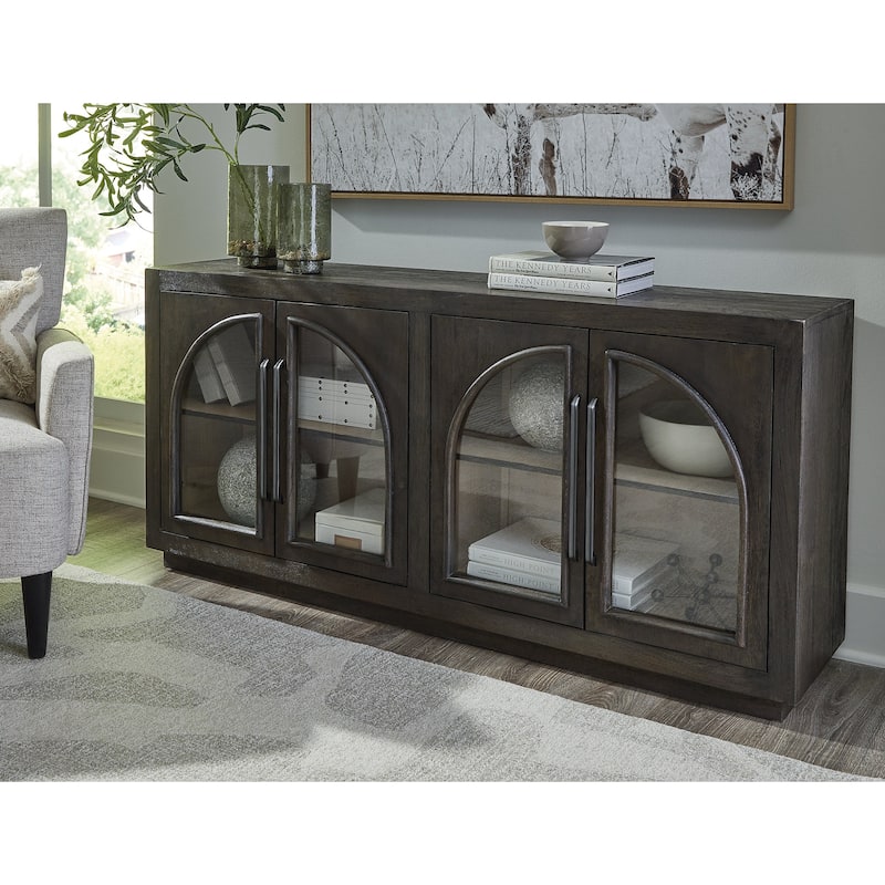 Signature Design by Ashley Dreley Grayish Brown Accent Cabinet - 61.88" W x 15.88" D x 30.13" H