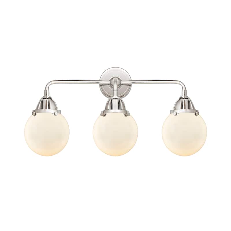 Innovations Lighting 288-3W-10-24 Beacon Vanity Beacon 3 Light 24" - Polished Chrome / Matte White