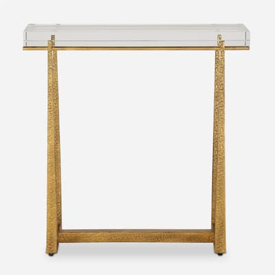 Uttermost Midas Thick Crystal Accent Table - 24"H x 24"W x 8.625"D