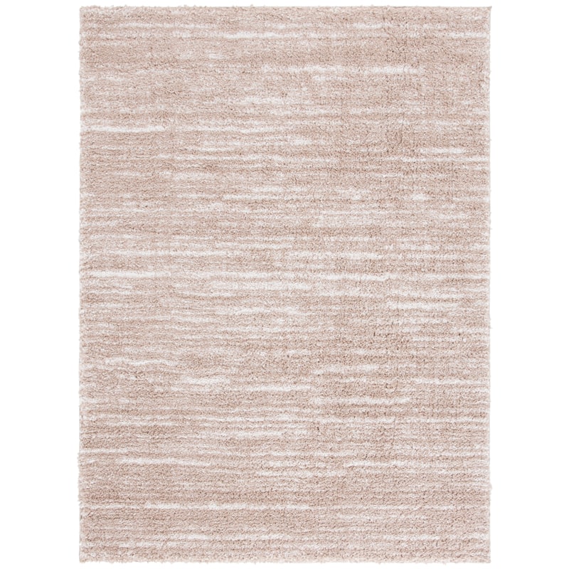 SAFAVIEH Rumi Shag Rosalee Shag Rug - 6'7" Square - Beige/Ivory