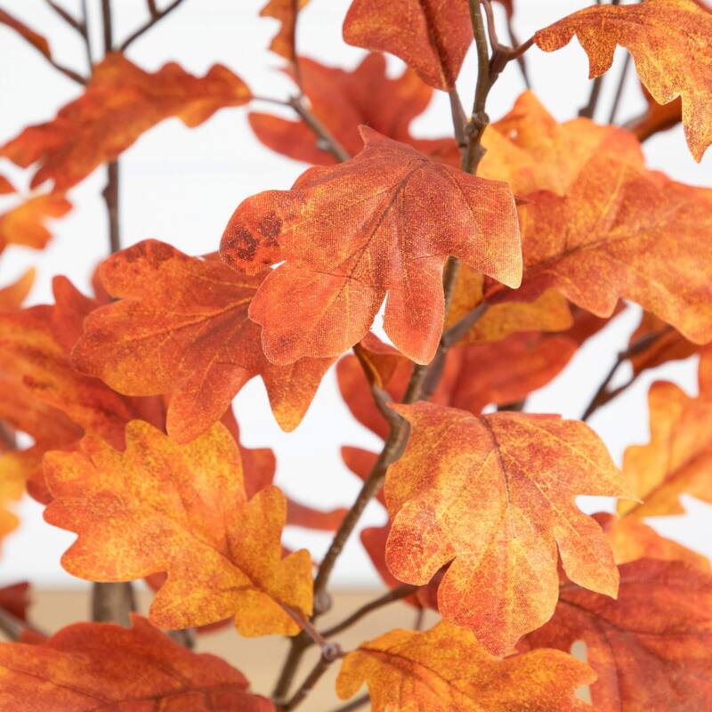 Autumn Oak Artificial Potted Fall Tree - 3'