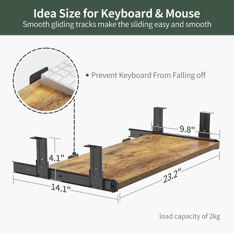 FEZIBO/Home Office Furniture/Wood/Desk With Keyboard Tray/Desks