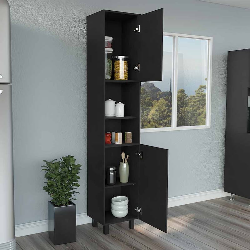 Pantry Cabinet Almada, Three Interior Shelves, White Finish,High quality and durable