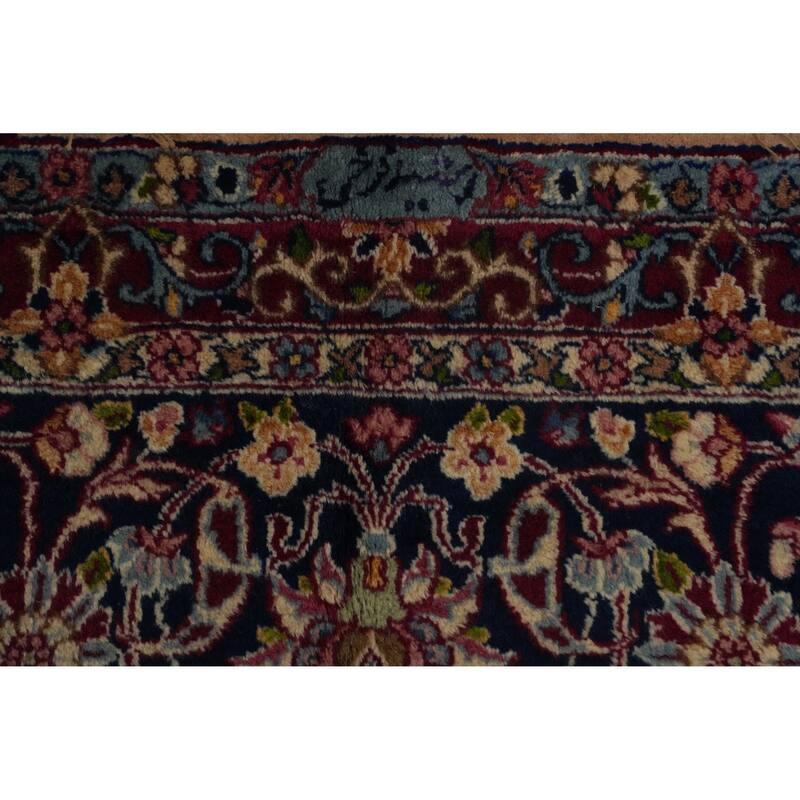 Hand Knotted Oriental 100% Wool Carpet Traditional All-Over Beige & Ivories Kerman Area Rug - 16' 6'' X 11' 2''