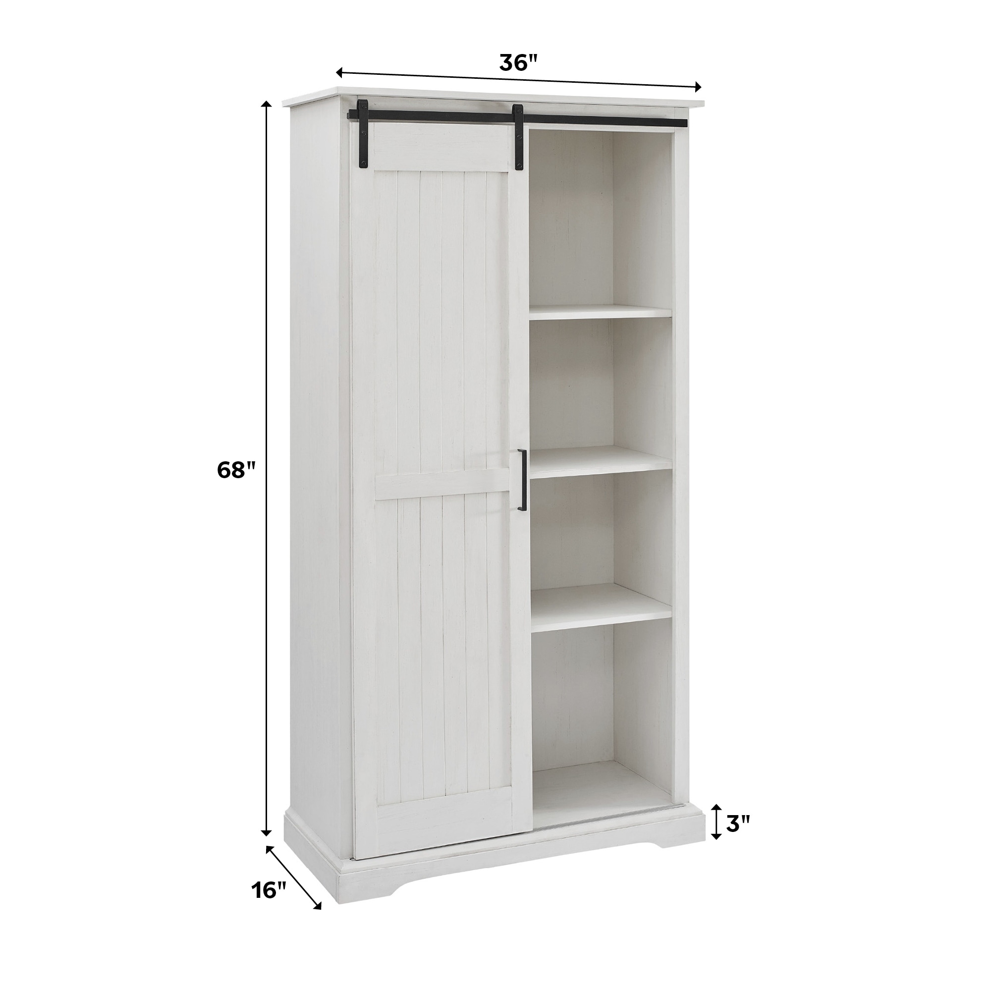 Middelbrook Designs Tall Sliding Groove Door Storage Cabinet - On Sale -  Bed Bath & Beyond - 33618045