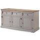 preview thumbnail 9 of 15, 65" Wood Buffet Sideboard Farmhouse - Corona Collection | Furniture Dash  Furniture Dash|Gray wash stain, tops in antique brown color.