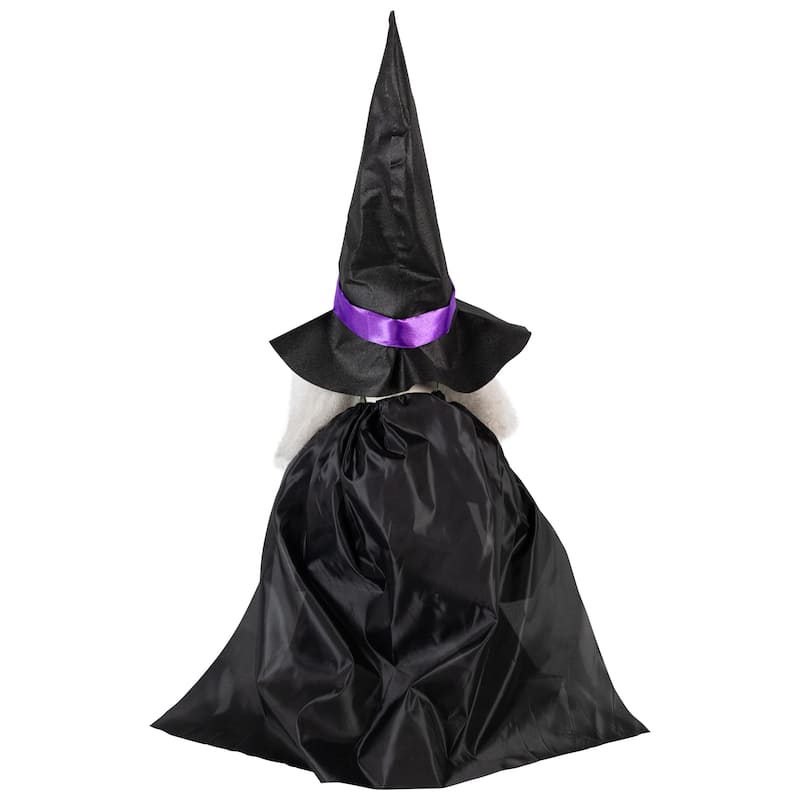 Lighted Fortune Telling Witch Halloween Decoration - 26" - Black and Green