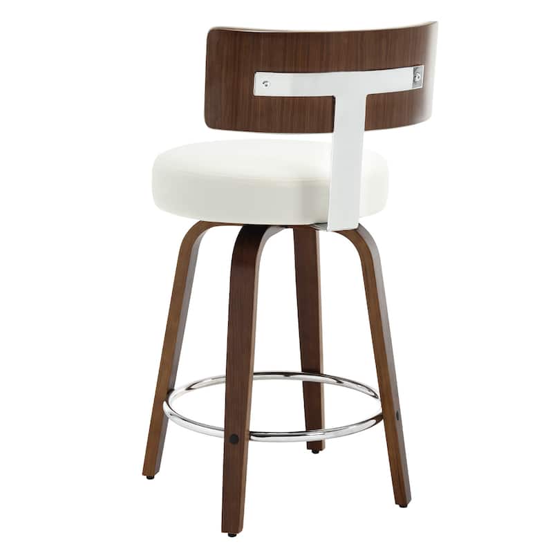 Faux Leather Upholstered Swivel Counter/ Bar Stools Set of 1/2/4