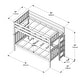 preview thumbnail 9 of 38, Max & Lily Twin over Twin Bunk Bed with Ladder on End
