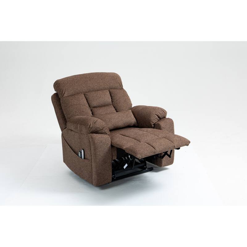 Power Lift Recliner Chair with Heat & Massage, Ergonomic Single Sofa Chair, Electric Recliner Chair with 2 Cup Holders